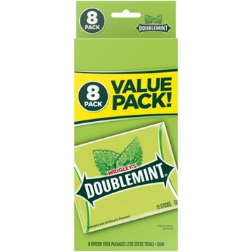 Doublemint Doublemint Chewing Gum - 8 Value Pack, 120 pc