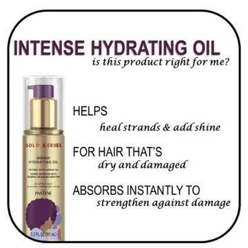 Pantene Gold Series Intense Hydrating Oil Treatment, 3.2 oz