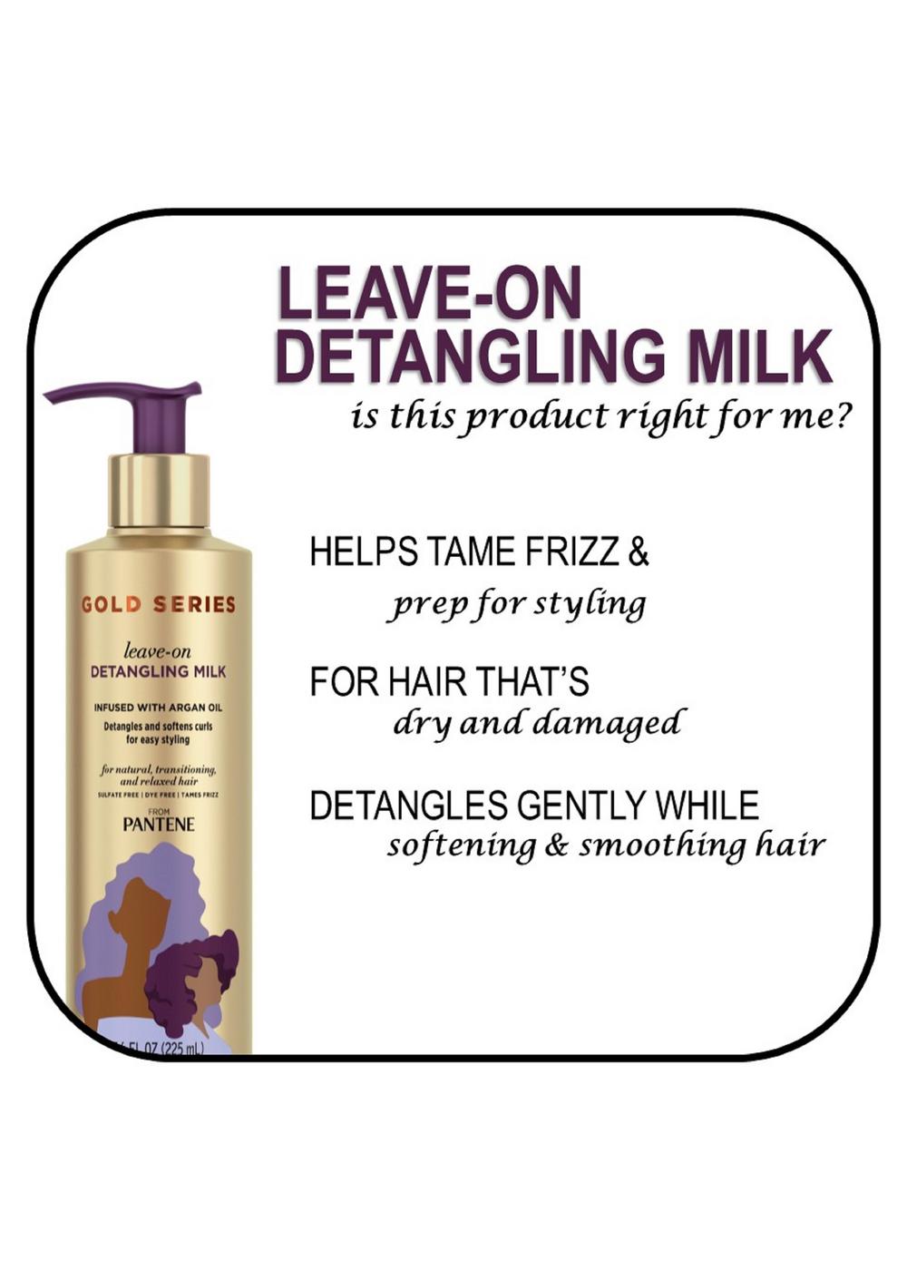 Pantene Gold Series Leave-On Detangling Milk; image 3 of 10