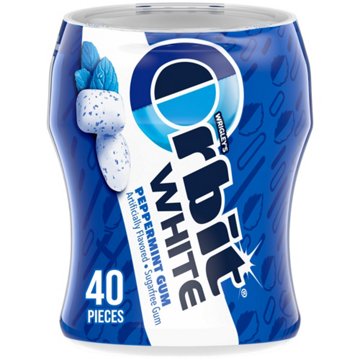 Orbit White Peppermint Sugar Free Gum, 40 pc