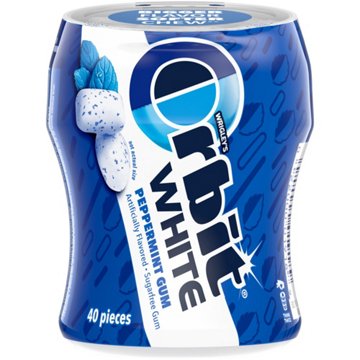Orbit White Peppermint Sugar Free Gum, 40 pc