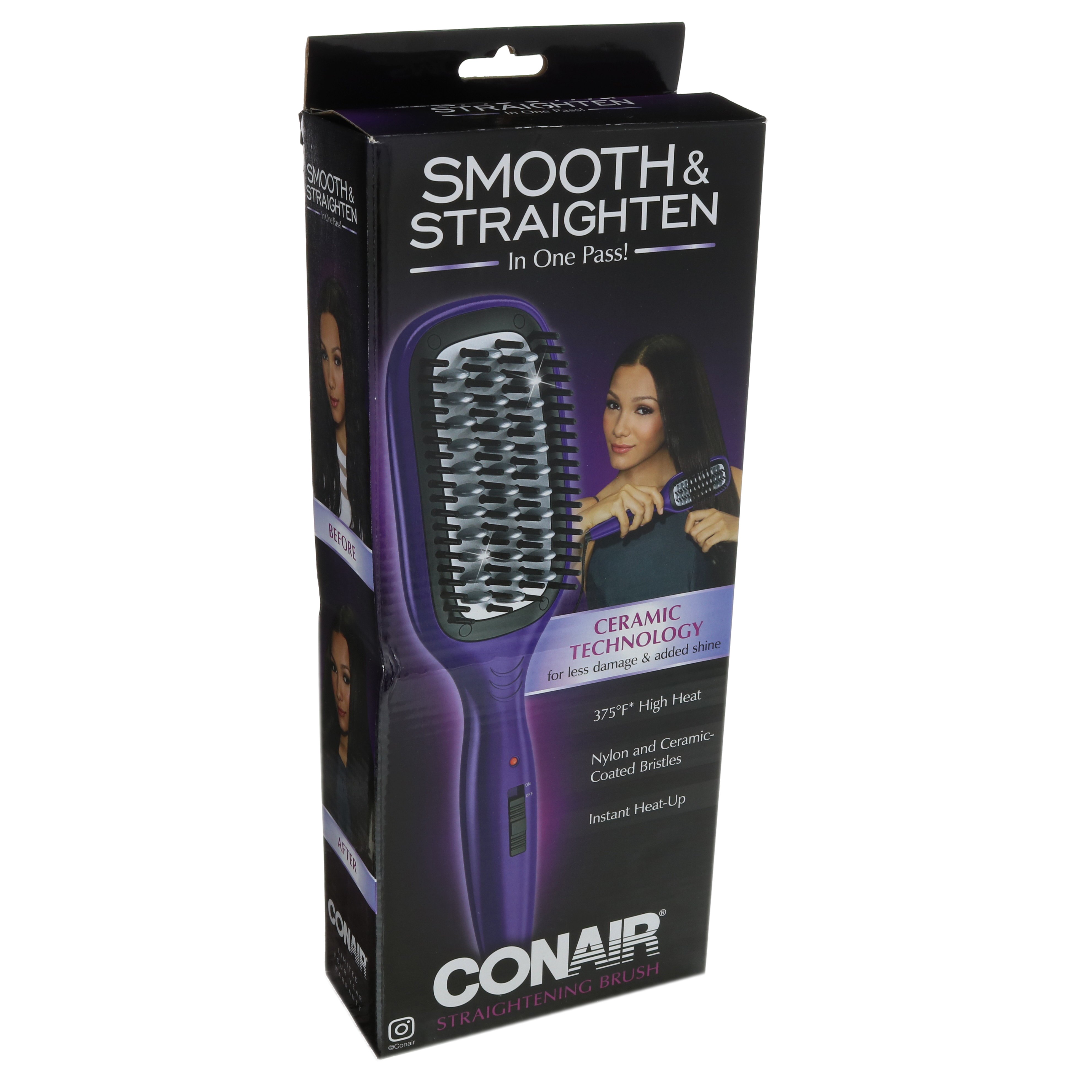 Conair Smooth & Straighten Paddle Brush Shop Brushes & Combs at HEB