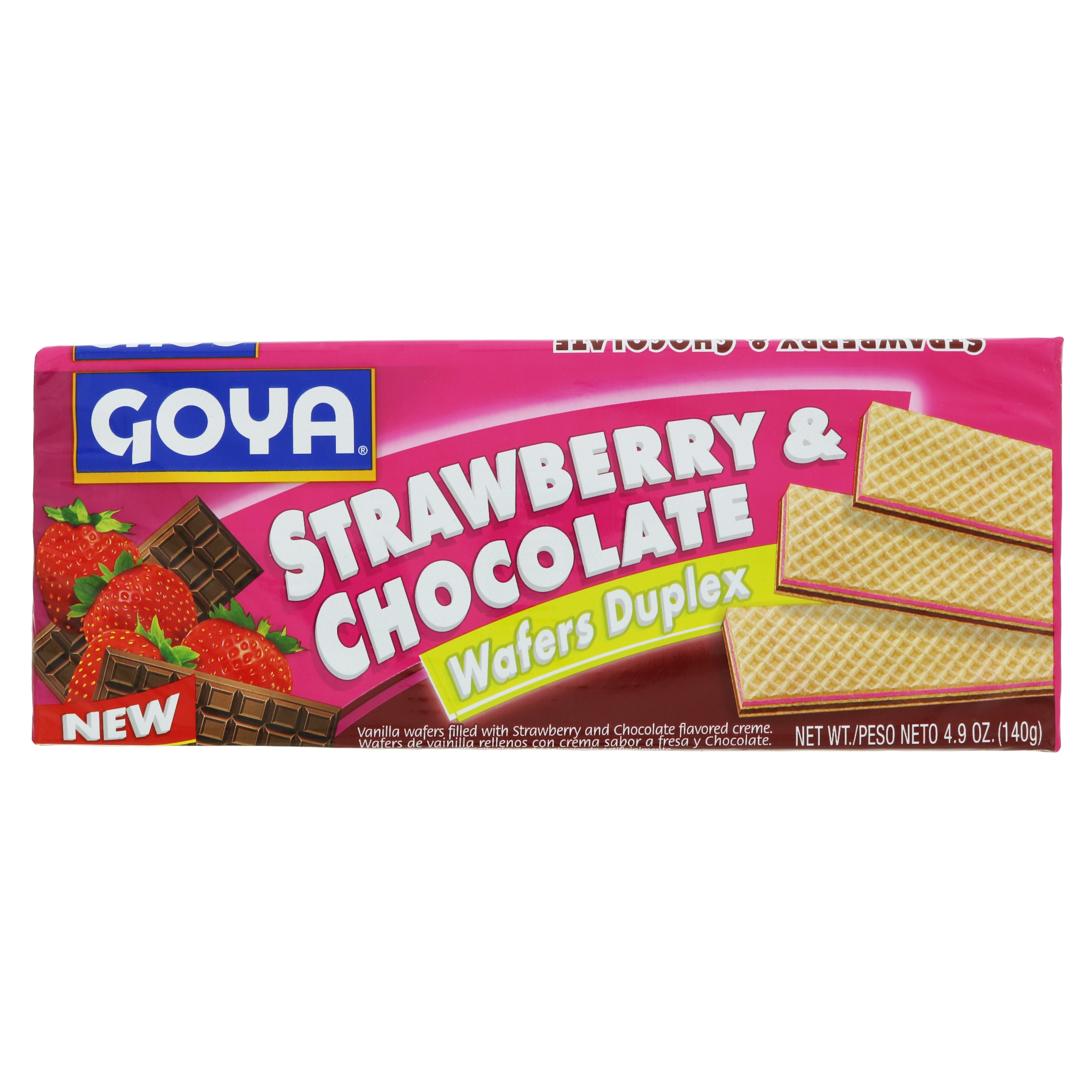 Goya Strawberry And Chocolate Wafers Shop Cookies At H E B 1782