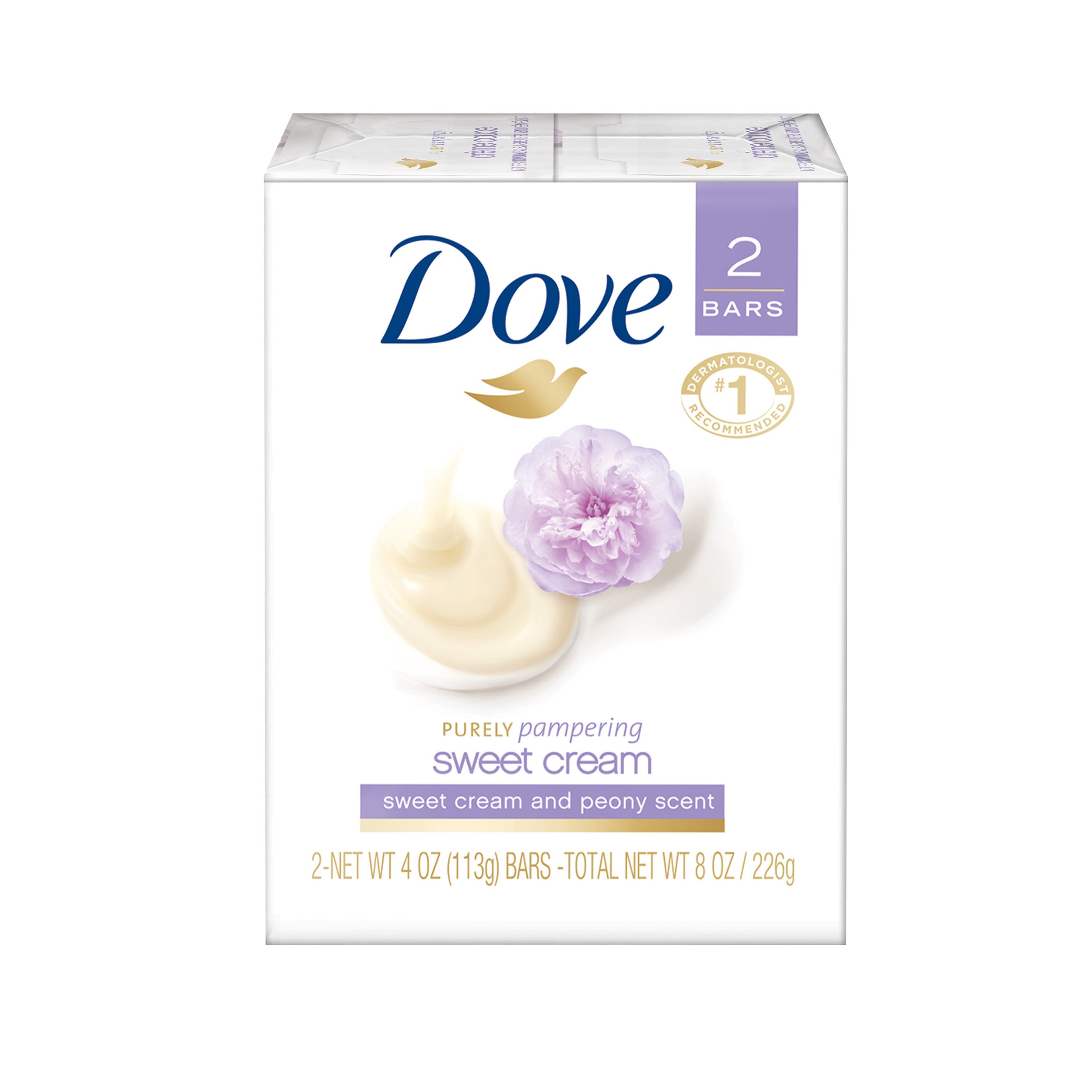 Dove Purely Pampering Sweet Cream and Peony 2 pk Shop Hand & Bar Soap at HEB