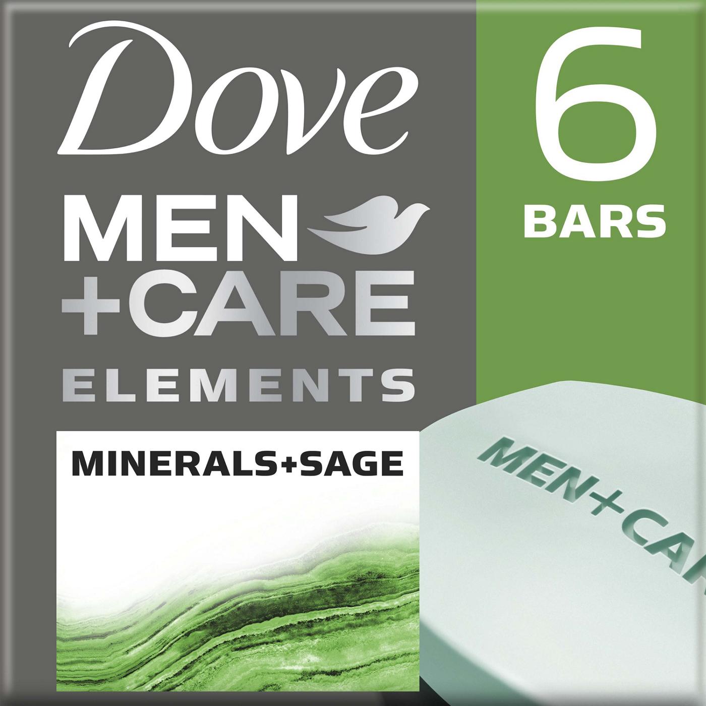 Dove Men+Care Care Minerals + Sage Body and Face Bar 6 pk; image 3 of 3