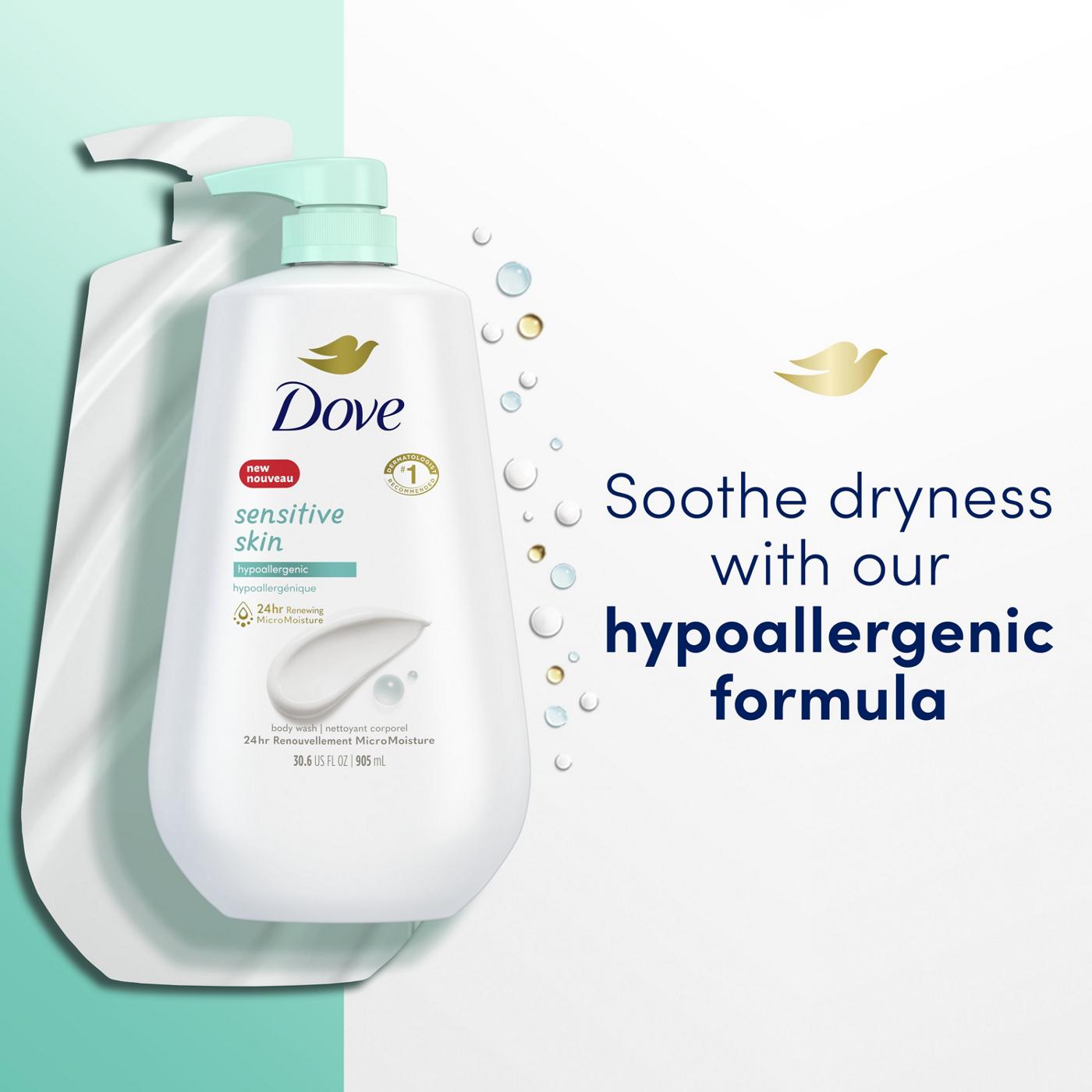 Dove Sensitive Skin Hypoallergenic Body Wash; image 2 of 9