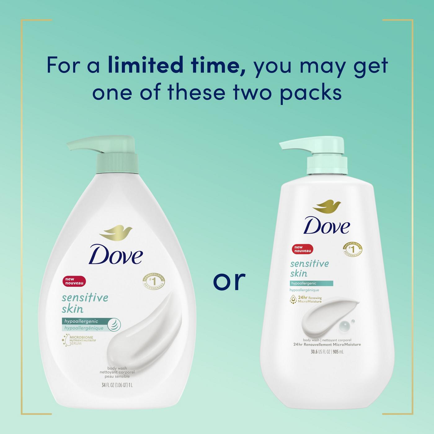 Dove Sensitive Skin Hypoallergenic Body Wash; image 5 of 9