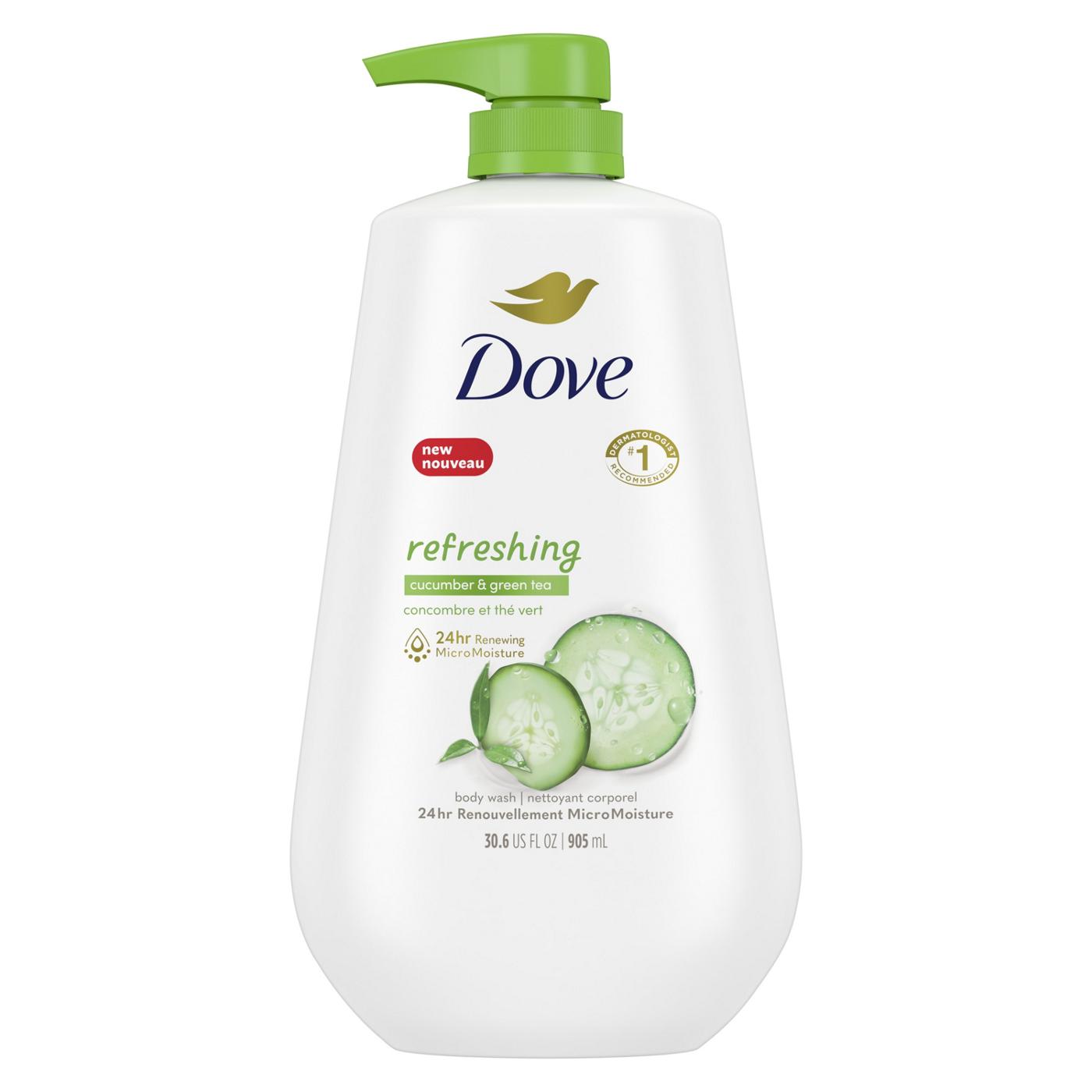 Dove Refreshing Body Wash with Pump - Cucumber & Green Tea ; image 1 of 9