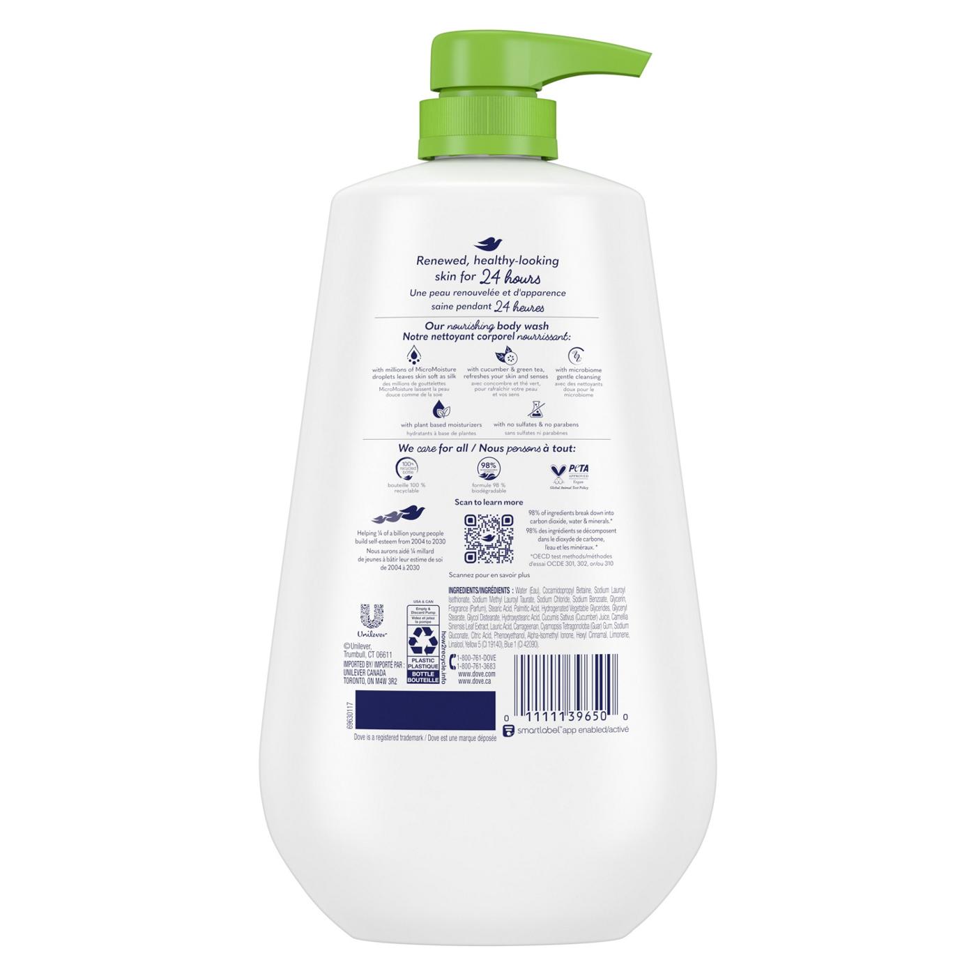 Dove Refreshing Body Wash with Pump - Cucumber & Green Tea ; image 3 of 9