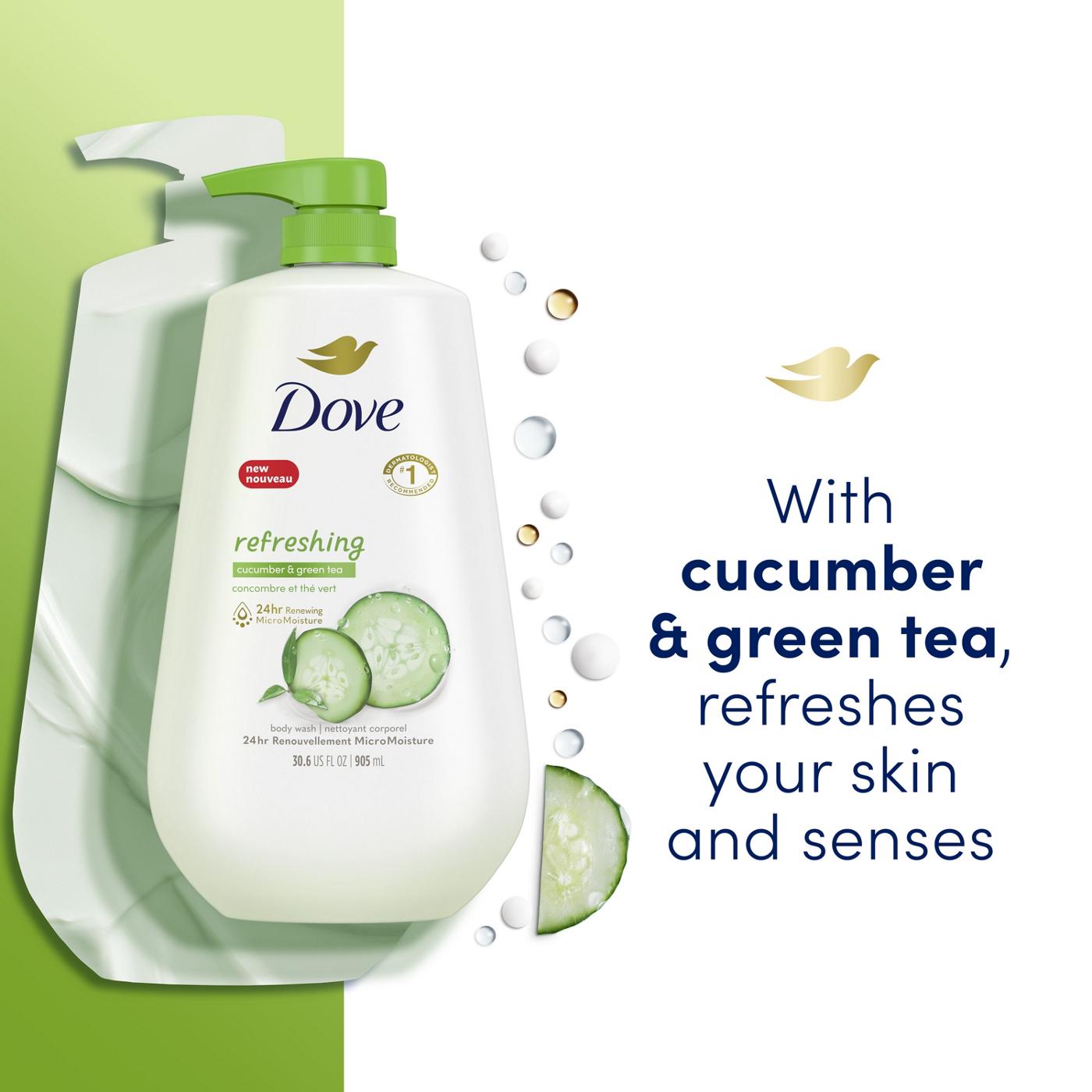 Dove Refreshing Body Wash with Pump - Cucumber & Green Tea ; image 4 of 9