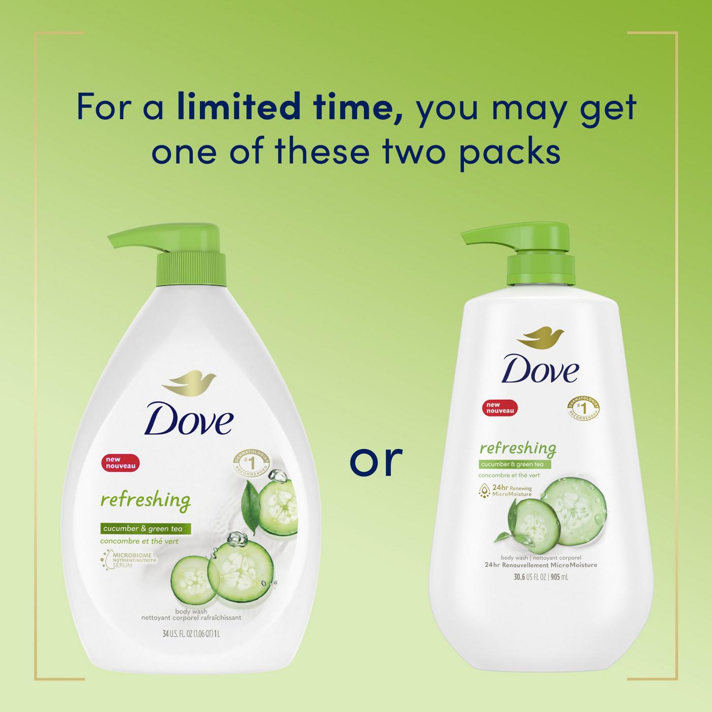 Dove Refreshing Body Wash with Pump - Cucumber & Green Tea ; image 9 of 9