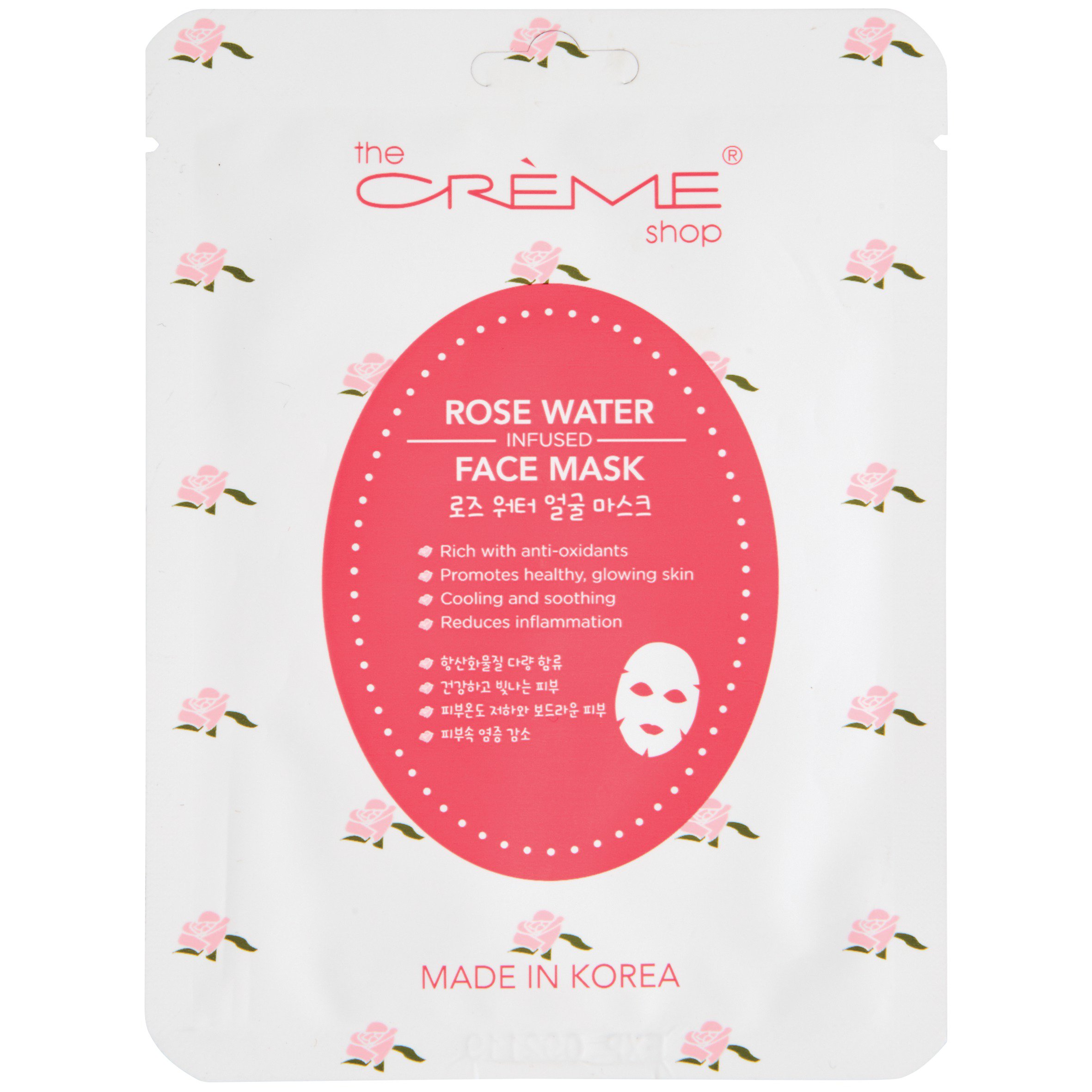 The Crème Shop Rose Water Infused Face Mask Shop Facial masks