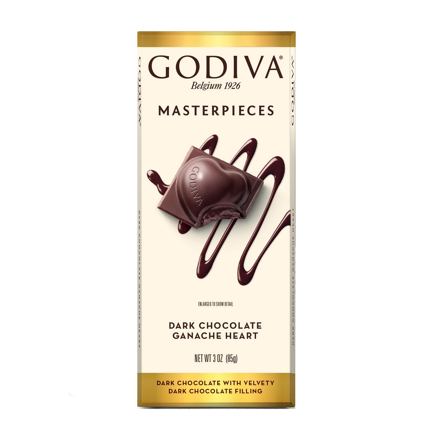 Godiva Chocolatier Dark Chocolate Ganache Heart Masterpieces Bar; image 1 of 2