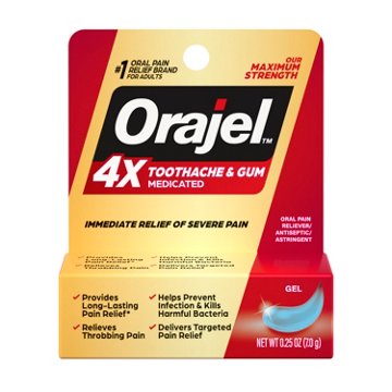 Orajel Severe Triple Medicated Fast - Acting Gel, 0.25 oz