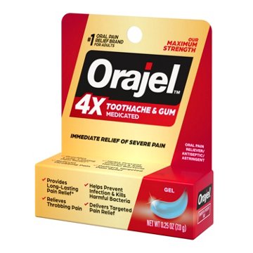 Orajel Severe Triple Medicated Fast - Acting Gel, 0.25 oz