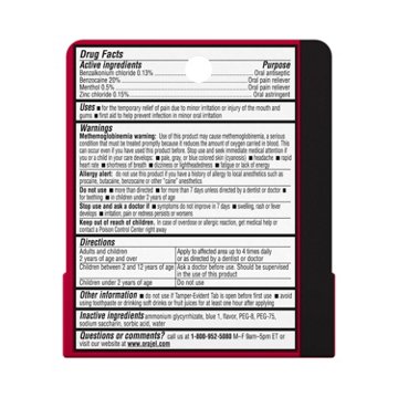 Orajel Severe Triple Medicated Fast - Acting Gel, 0.25 oz