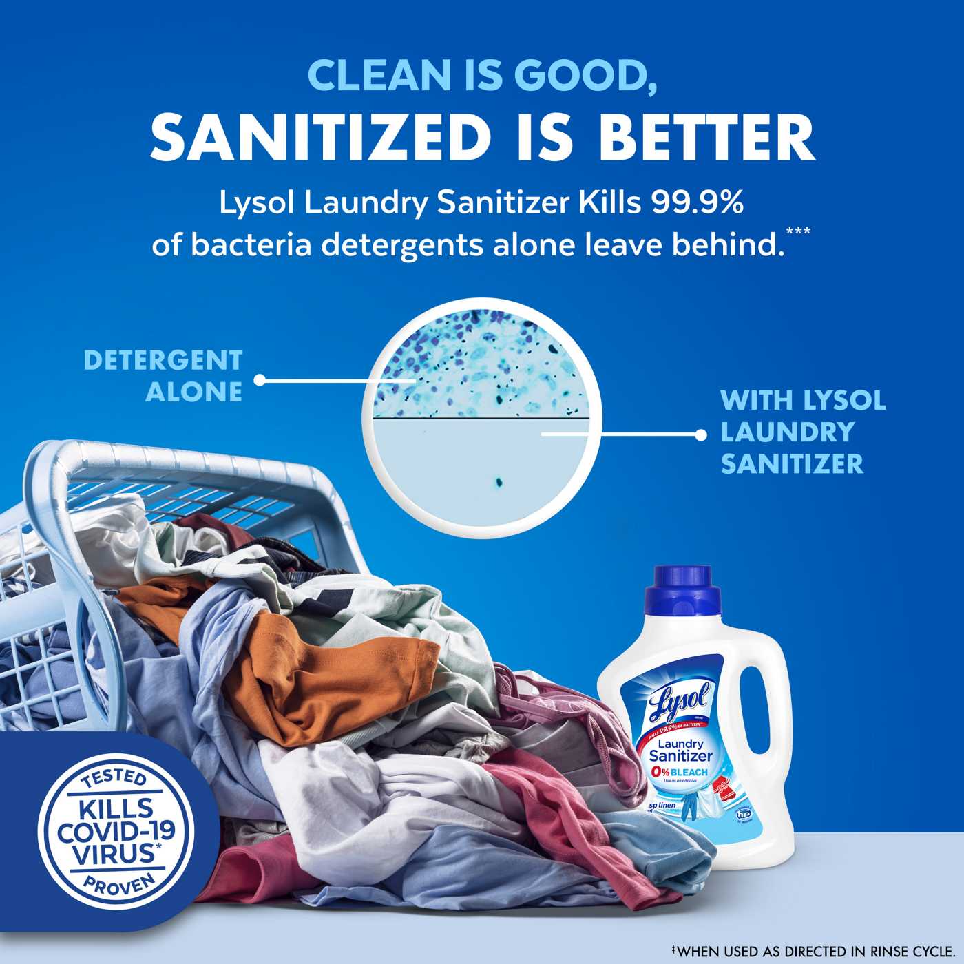 Lysol Laundry Sanitizer and Odor Eliminator - Crisp Linen; image 2 of 10