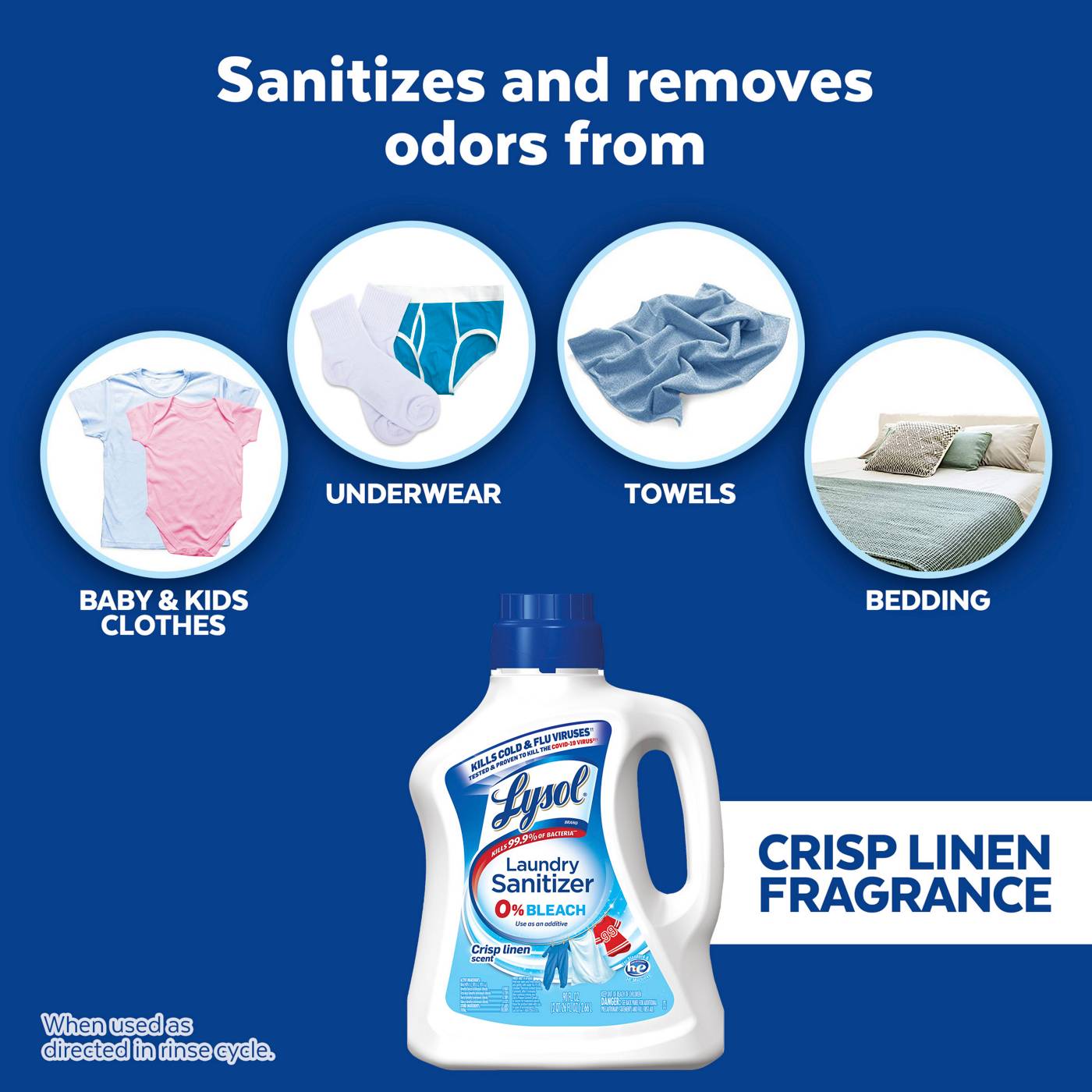 Lysol Crisp Linen Laundry Sanitizer; image 2 of 4