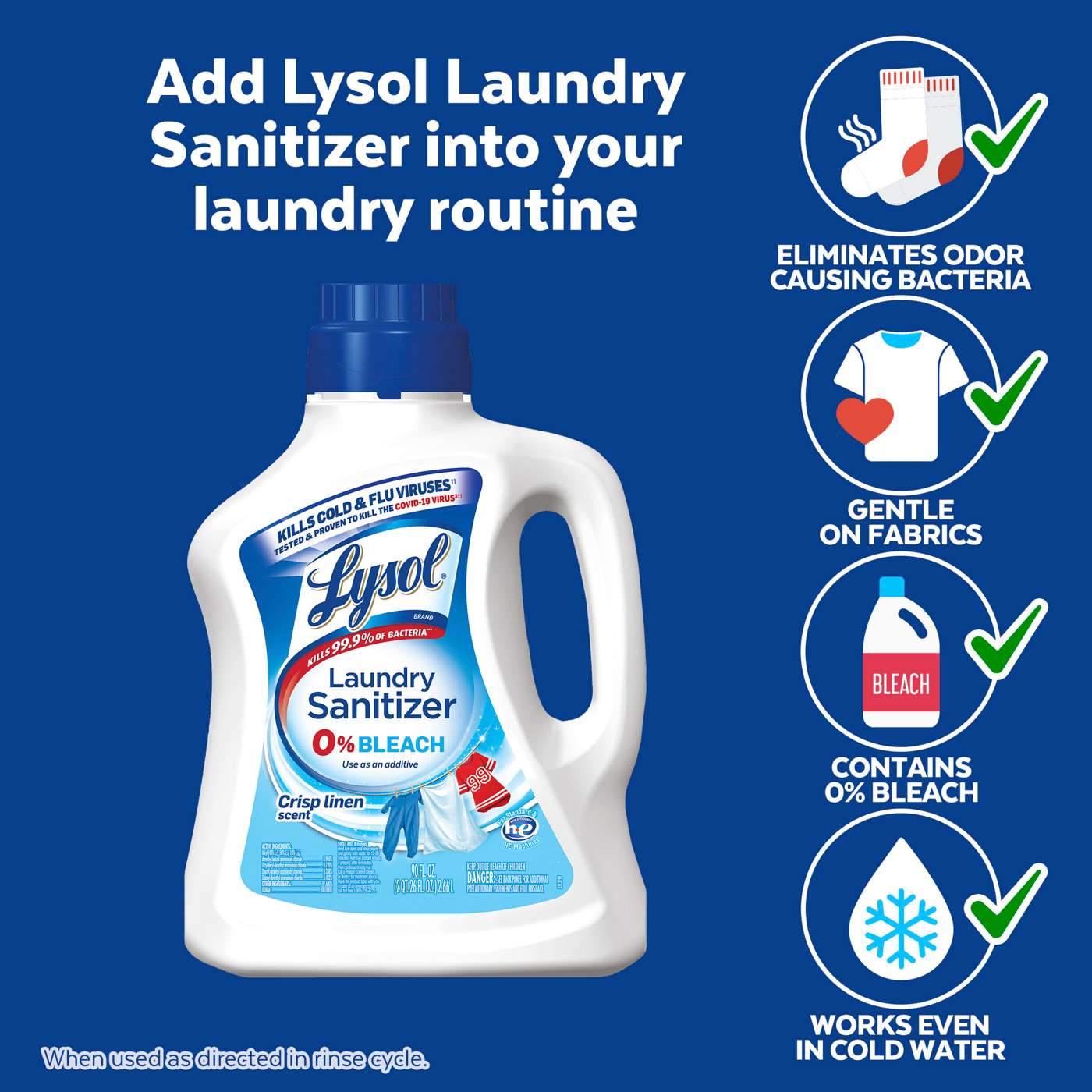 Lysol Crisp Linen Laundry Sanitizer; image 3 of 4