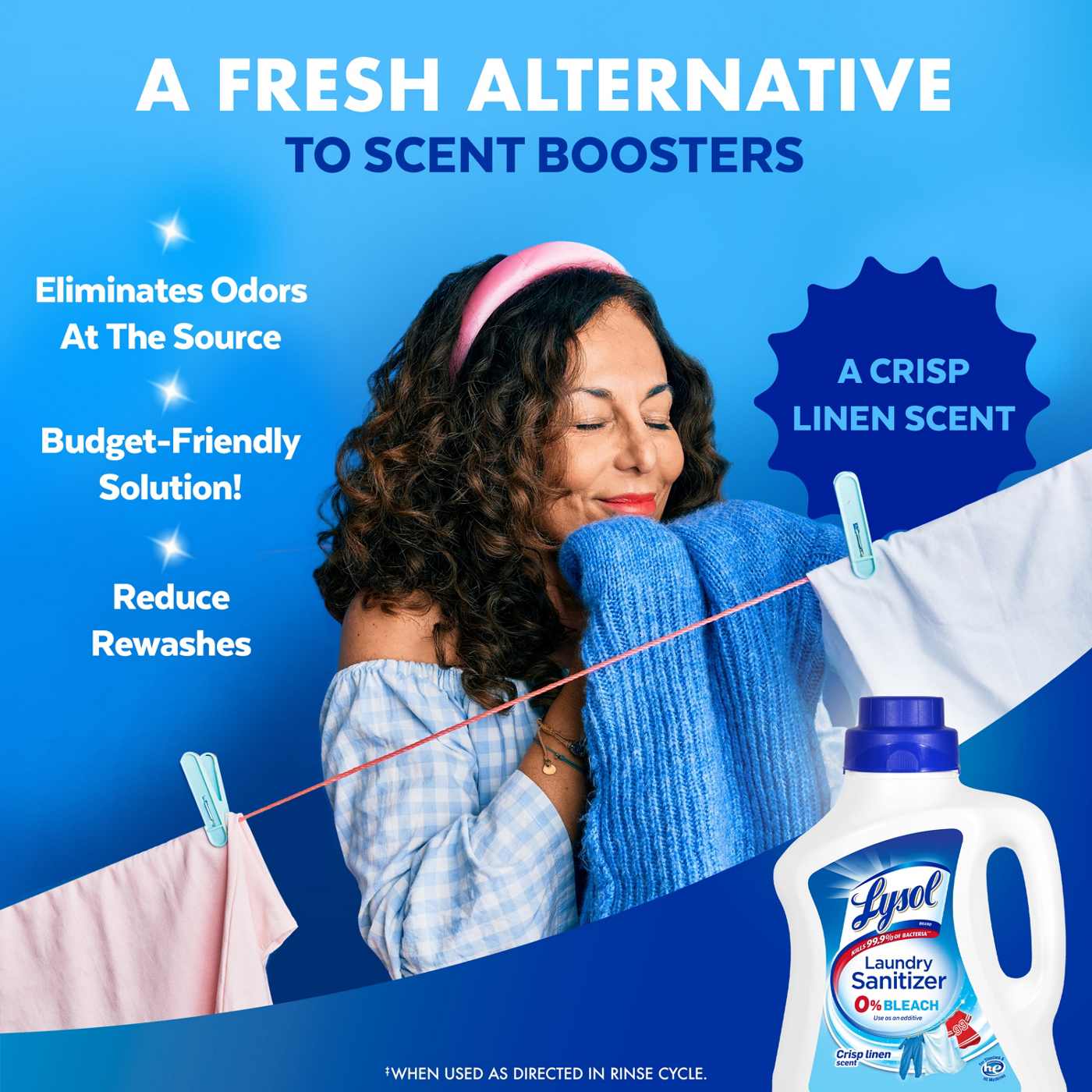 Lysol Laundry Sanitizer and Odor Eliminator - Crisp Linen; image 9 of 10