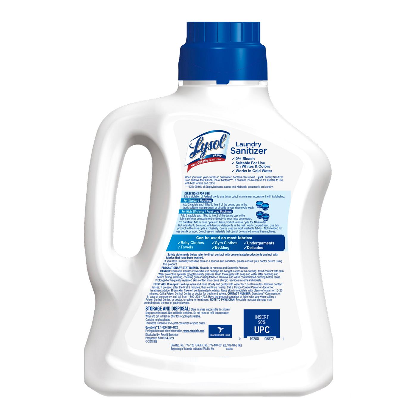 Lysol Laundry Sanitizer and Odor Eliminator - Crisp Linen; image 10 of 10