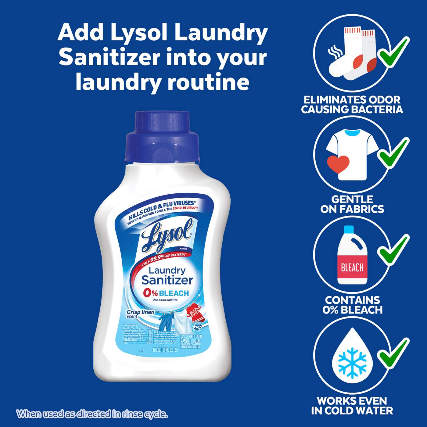 Lysol Crisp Linen Laundry Sanitizer; image 4 of 6
