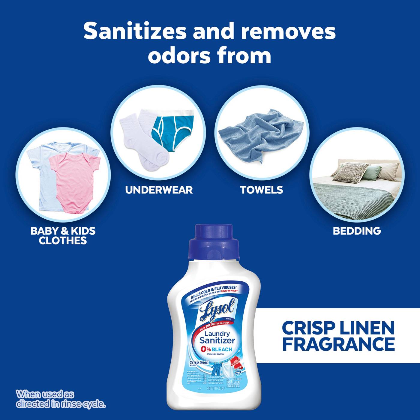 Lysol Crisp Linen Laundry Sanitizer; image 6 of 6
