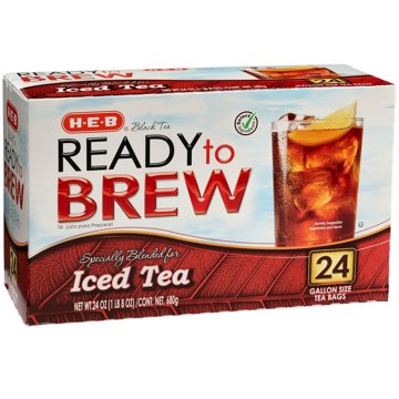 H-E-B Ready to Brew Iced Tea - Gallon Size Black Tea Bags, 24 ct