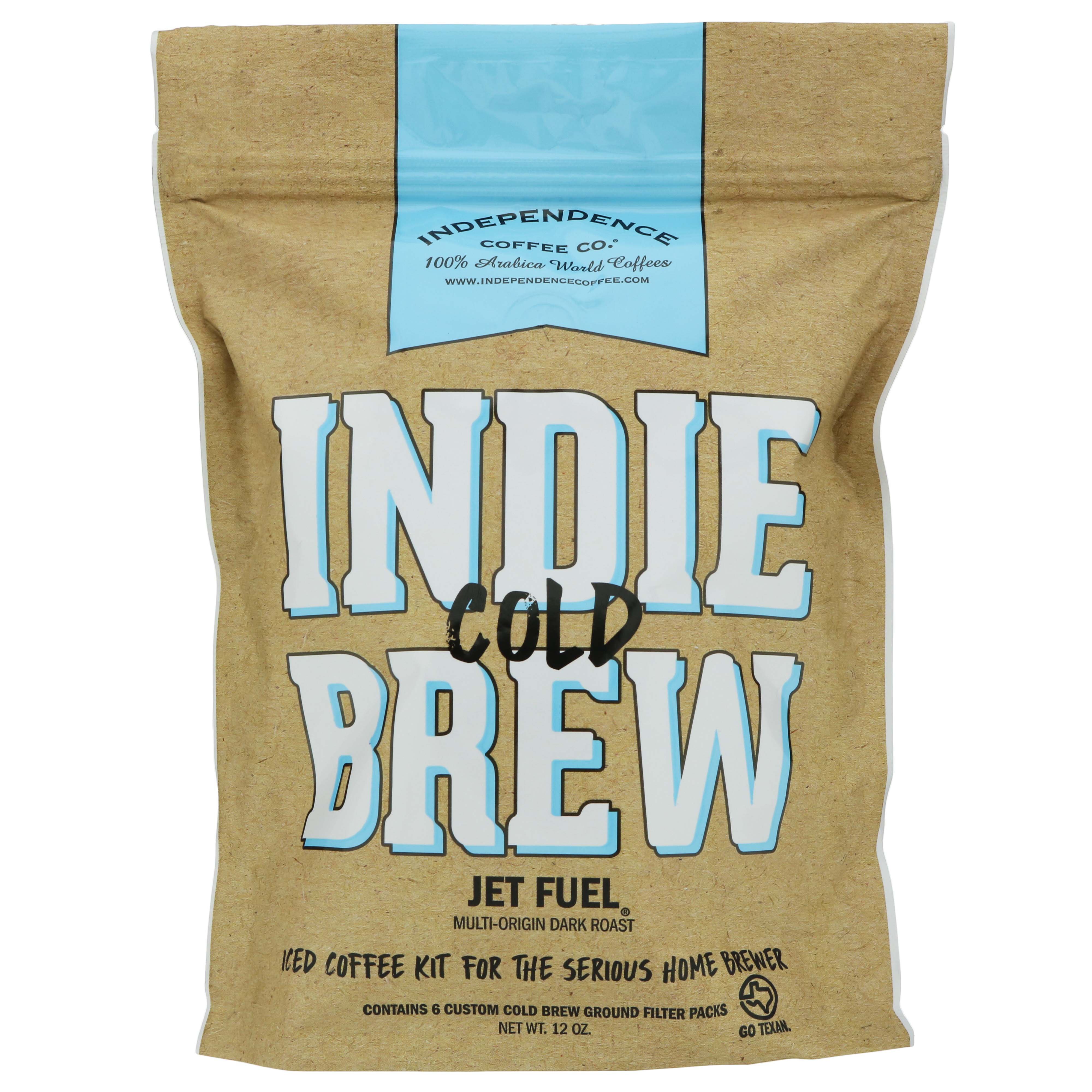 Independence Coffee Indie Cold Brew Jet Fuel Dark Roast Iced Coffee Kit