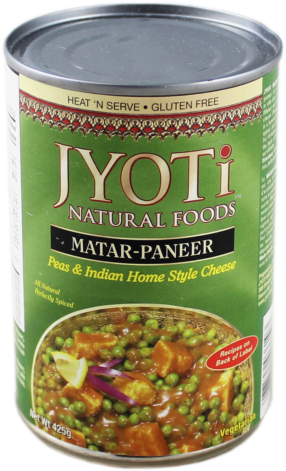 Jyoti Natural Foods Matar Paneer Peas & Indian Style Cheese Shop