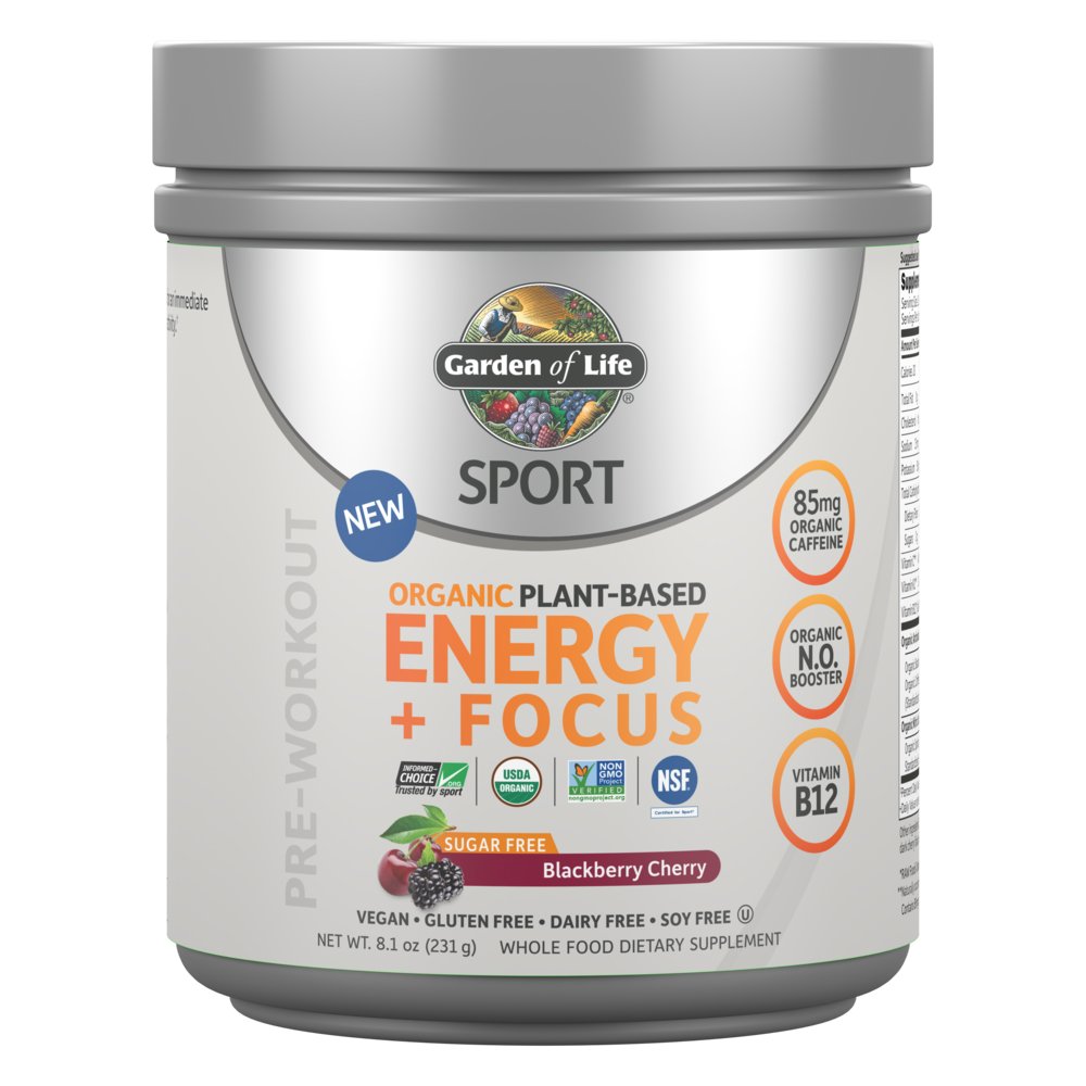 Garden Of Life Sport Organic Plant Based Energy Focus Sugar Free