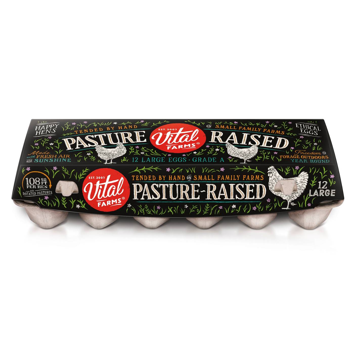 Vital Farms Grade A Pasture Raised Large Eggs Shop Eggs And Egg Substitutes At H E B 