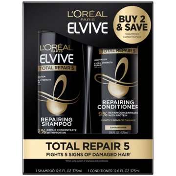 L'Oréal Paris Elvive  Total Repair 5 Repairing Shampoo and Conditioner Set
