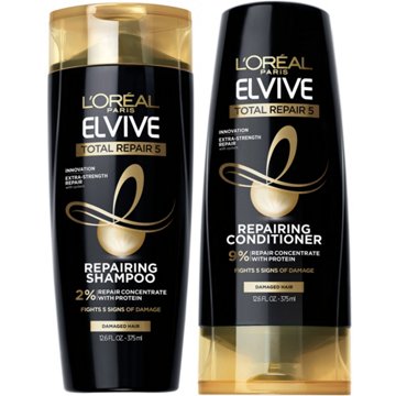 L'Oréal Paris Elvive  Total Repair 5 Repairing Shampoo and Conditioner Set