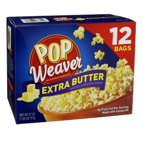 Pop Weaver Extra Butter Microwave Popcorn Shop Popcorn at HEB