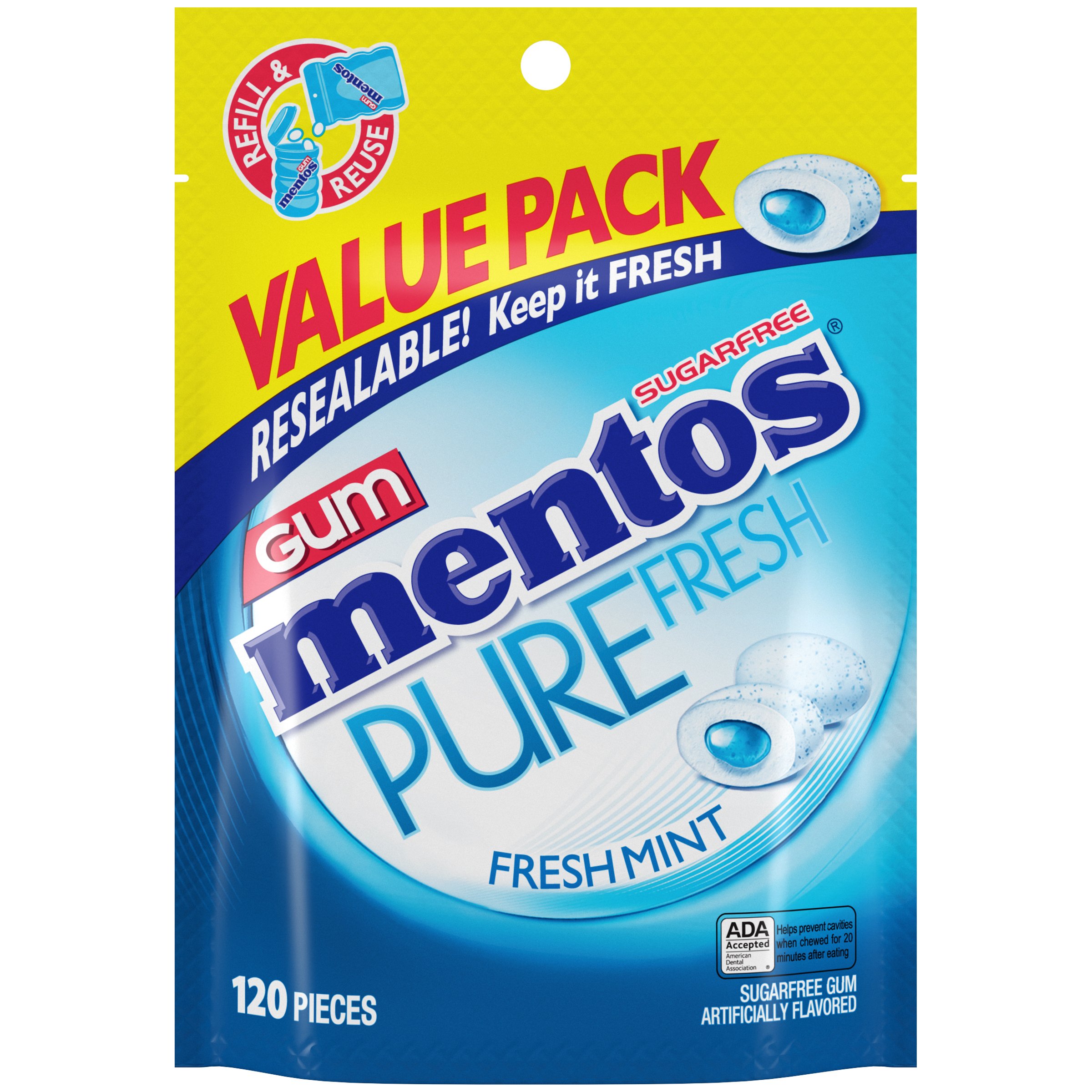 Mentos Fresh Mint Sugar Free Gum - Value Pack - Shop Gum & Mints at H-E-B