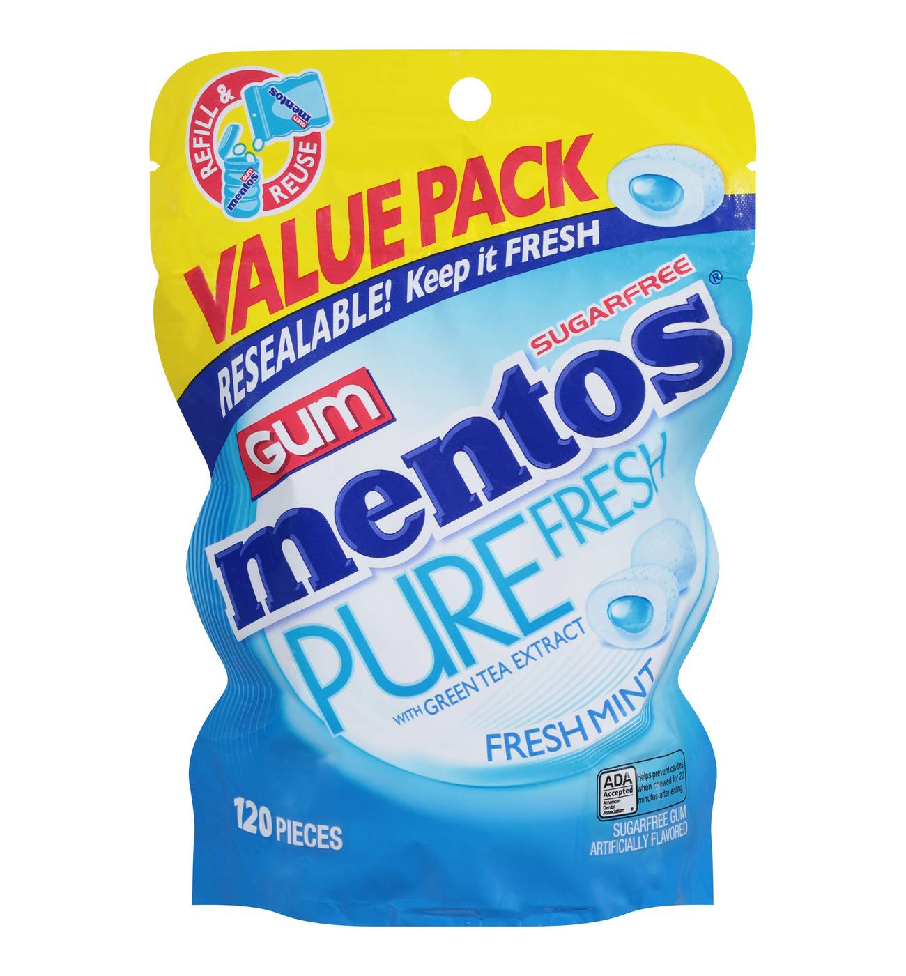Mentos Fresh Mint Sugar Free Gum - Value Pack; image 1 of 2