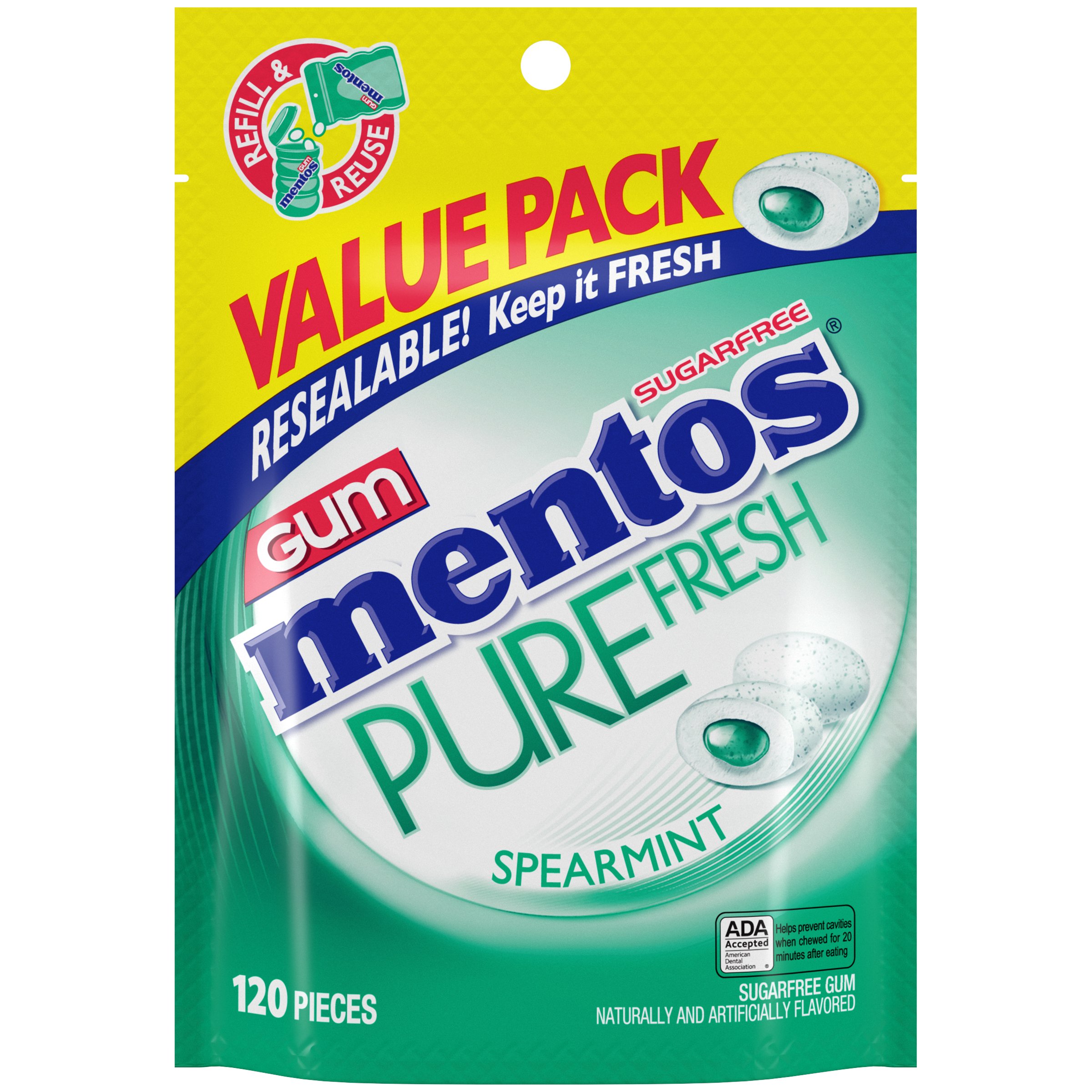 Mentos Pure Fresh Spearmint Gum Shop Gum Mints At H E B