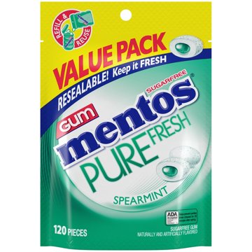 Mentos Spearmint Sugar Free Gum - Value Pack, 120 pc