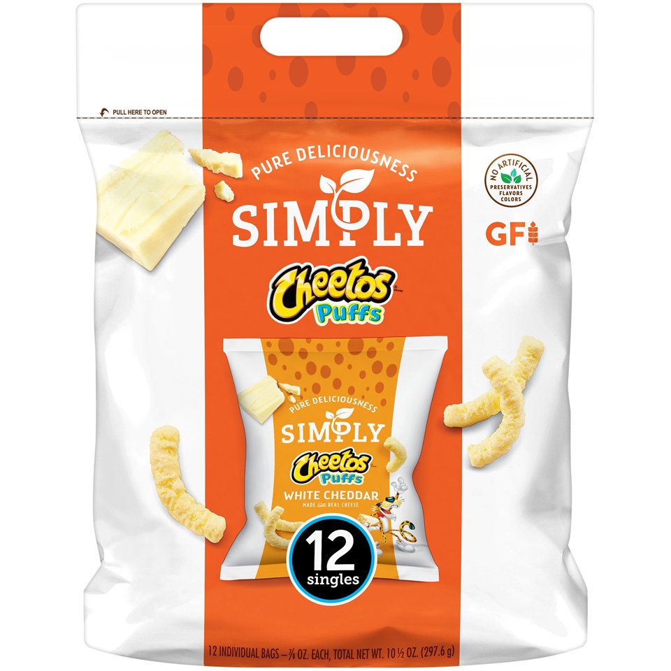 Cheetos Simply White Cheddar Puffs Singles Shop Chips at HEB