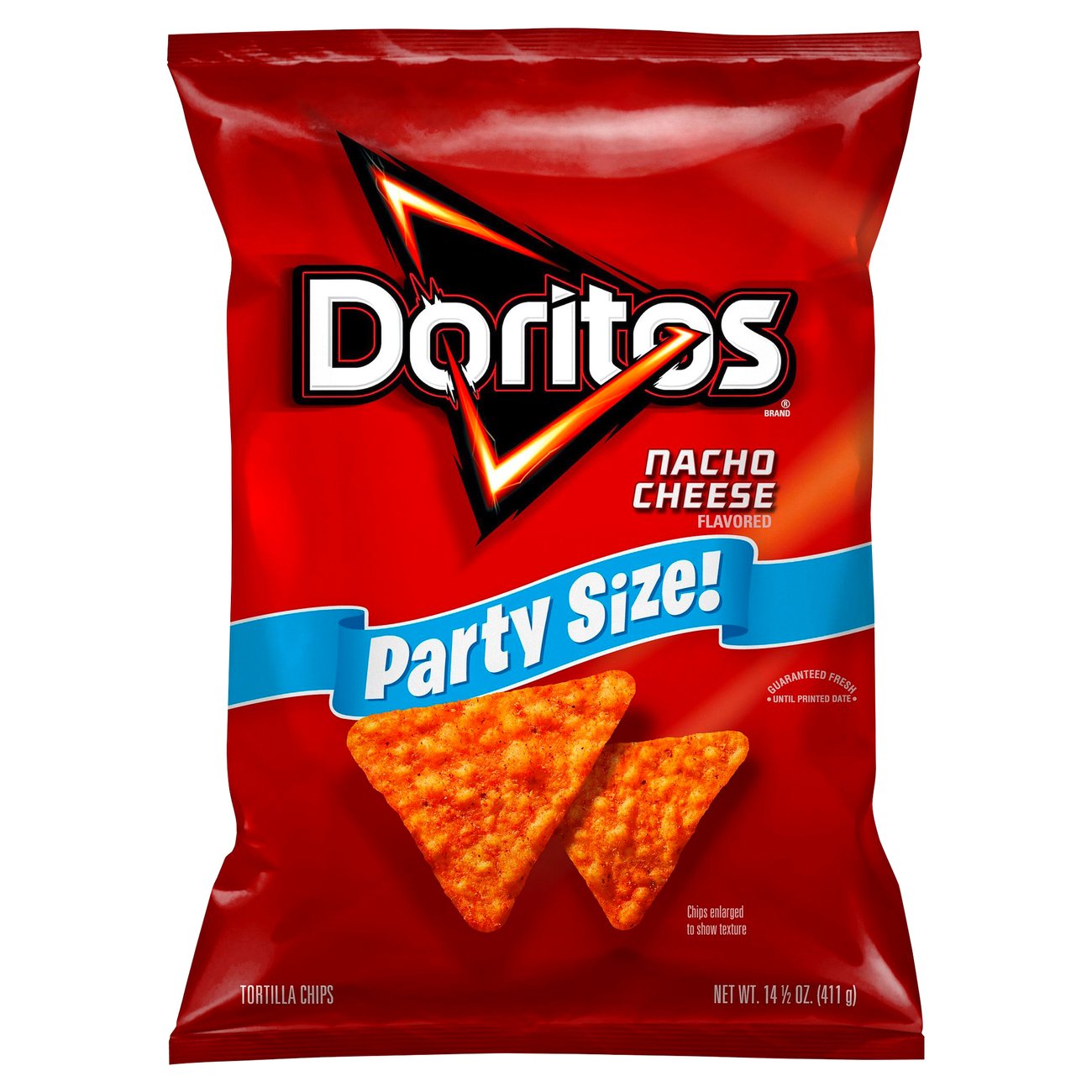 H-E-B Party Size Nacho Cheese Flavored Tortilla Chips - Shop Chips at H-E-B