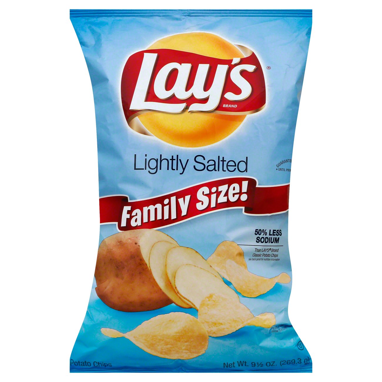 Lay's Lightly Salted Potato Chips Family Size - Shop Chips at H-E-B
