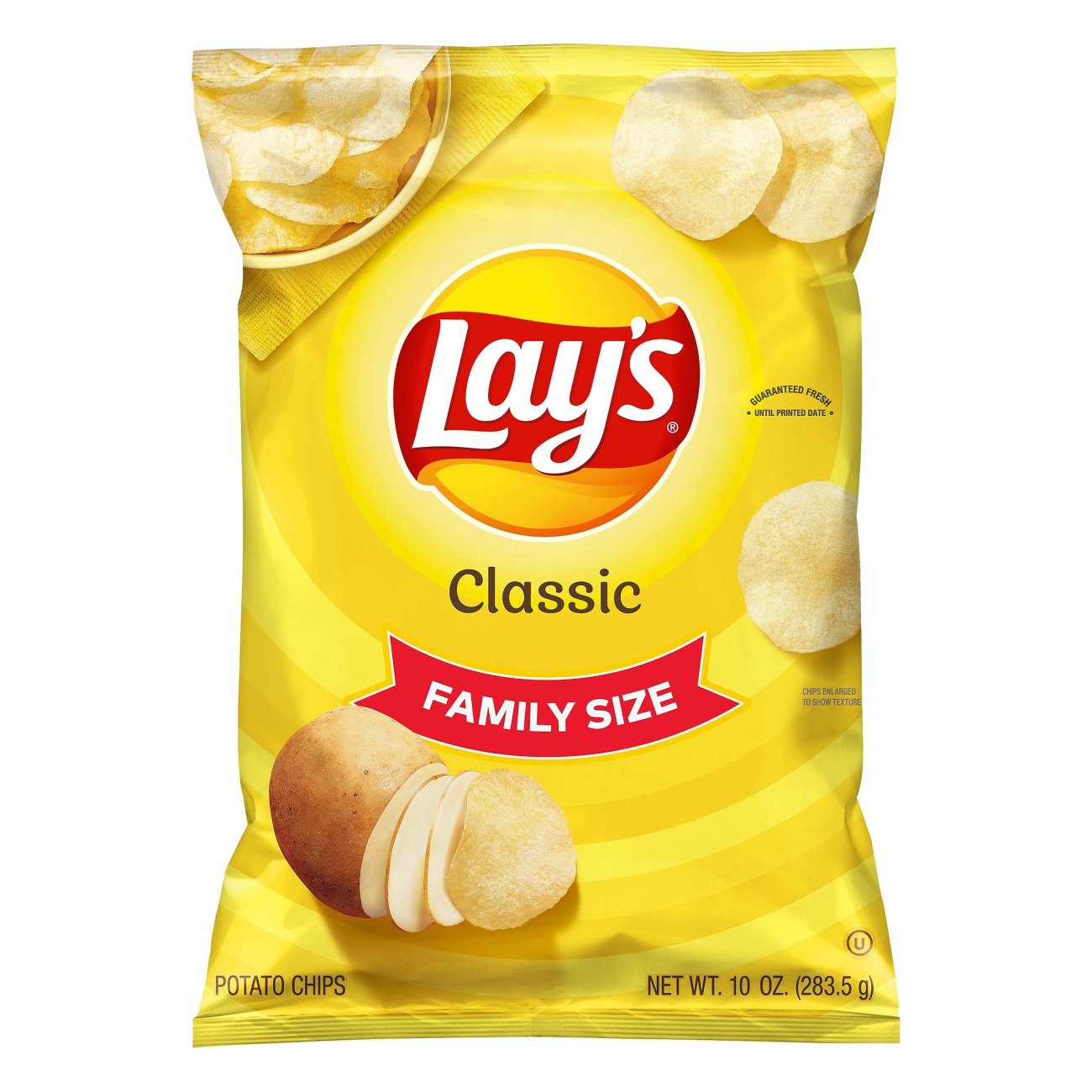 Lay's Classic Potato Snack Chips, Party Size, 13 oz Bag 