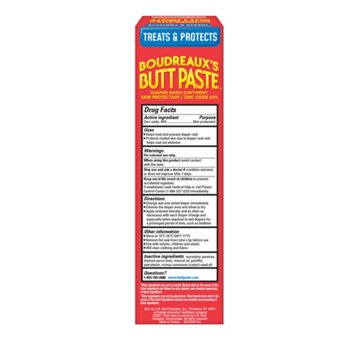 Boudreaux's Butt Paste Diaper Rash Cream Ointment, 4 oz