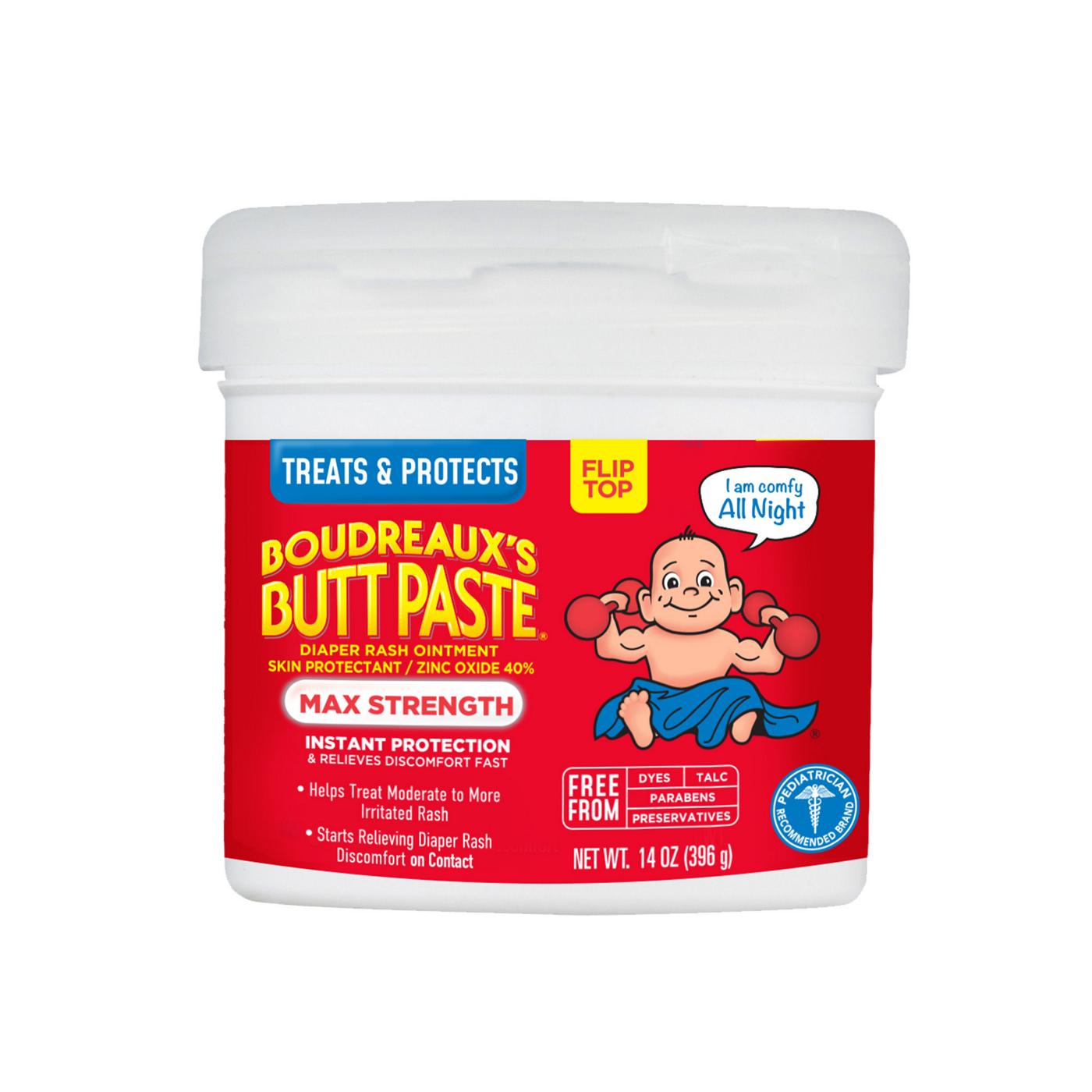 Boudreaux's Butt Paste Maximum Strength Diaper Rash Cream Ointment