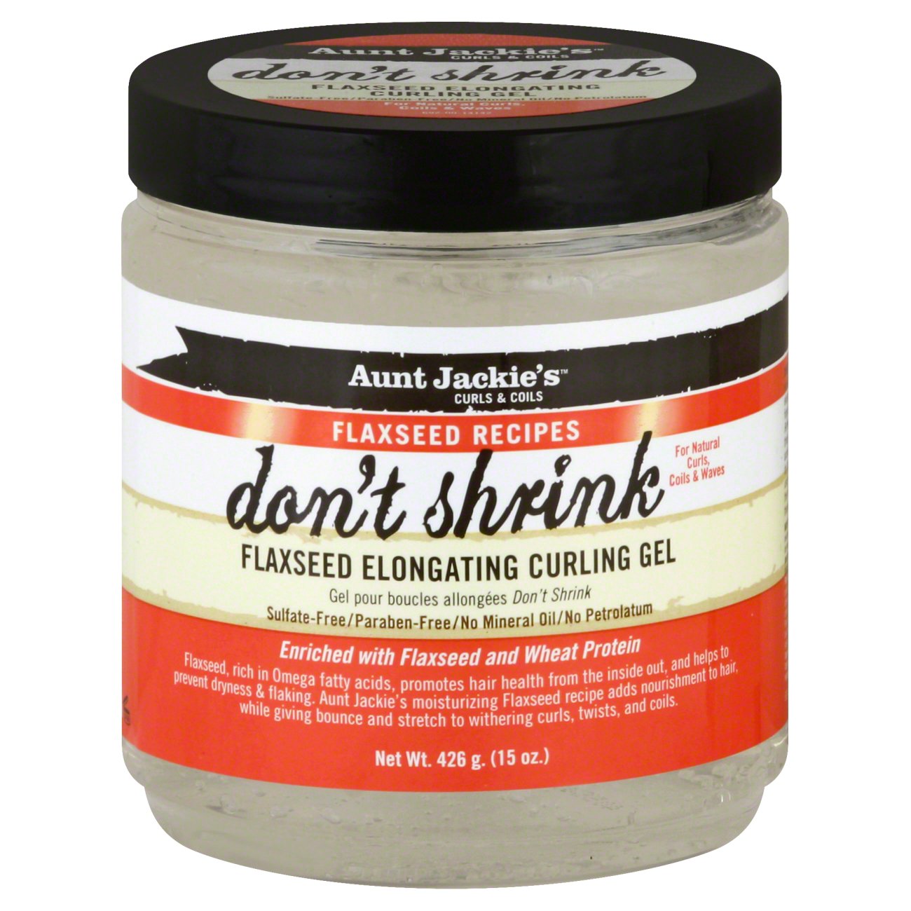 Aunt Jackie's Curls & Coils Shrink Flaxseed Curling Gel - Shop Hair Care at  H-E-B