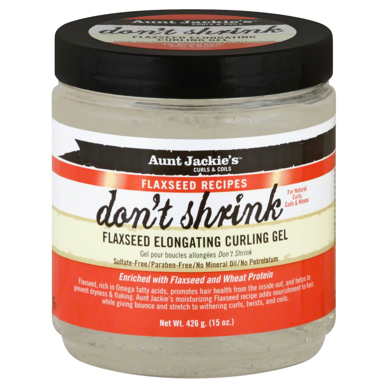 Aunt Jackie's Curls & Coils Shrink Flaxseed Curling Gel Shop Styling