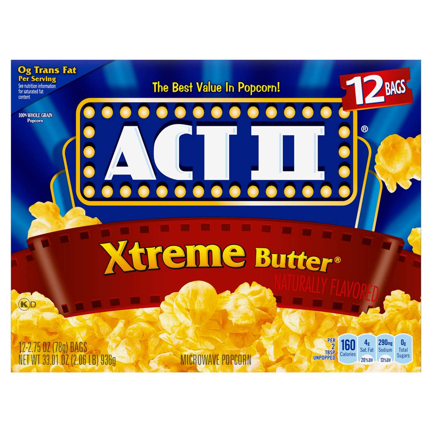 ACT II Xtreme Butter Microwave Popcorn; image 4 of 7