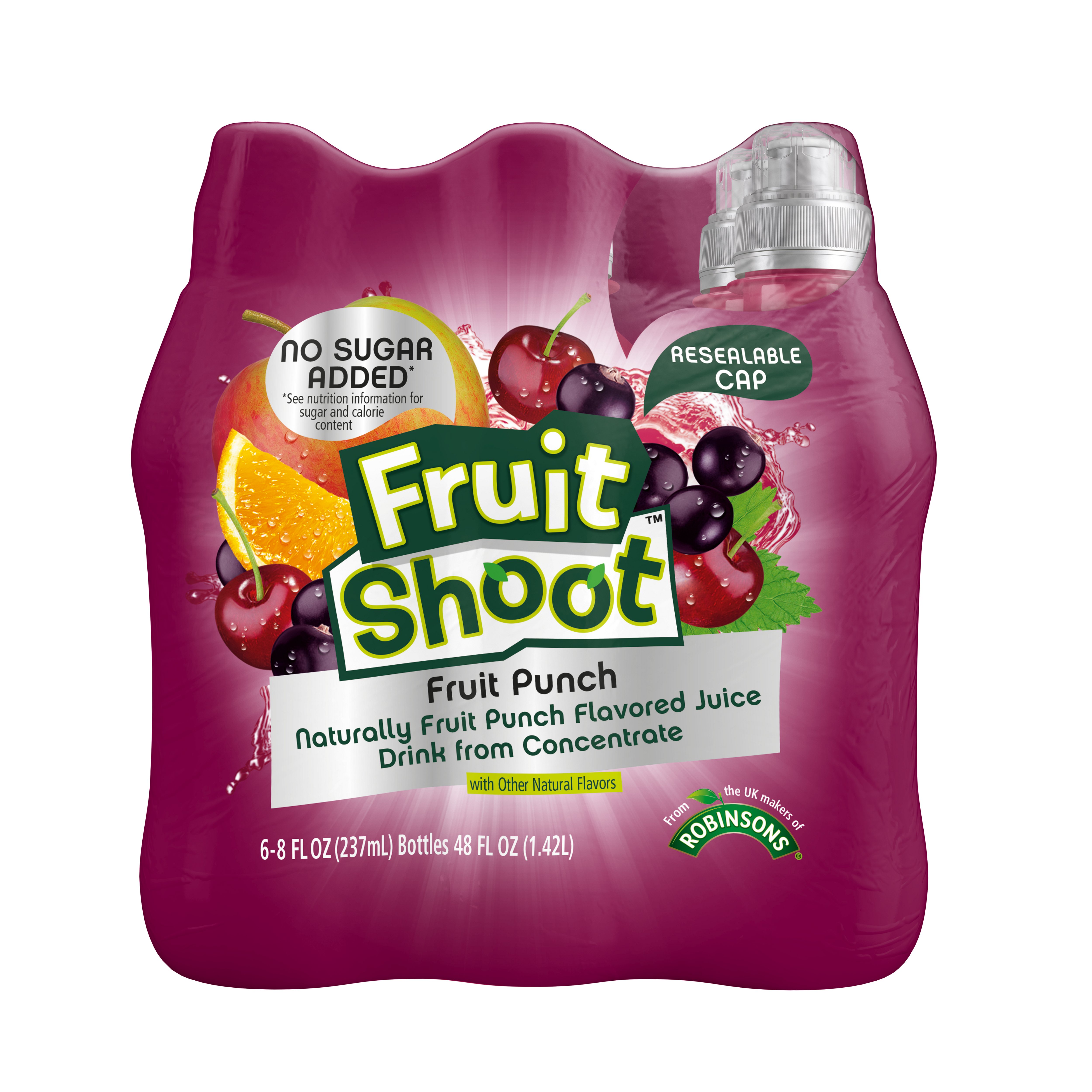 Robinsons No Sugar Added Fruit Shoot Fruit Punch Drink 8 oz Bottles