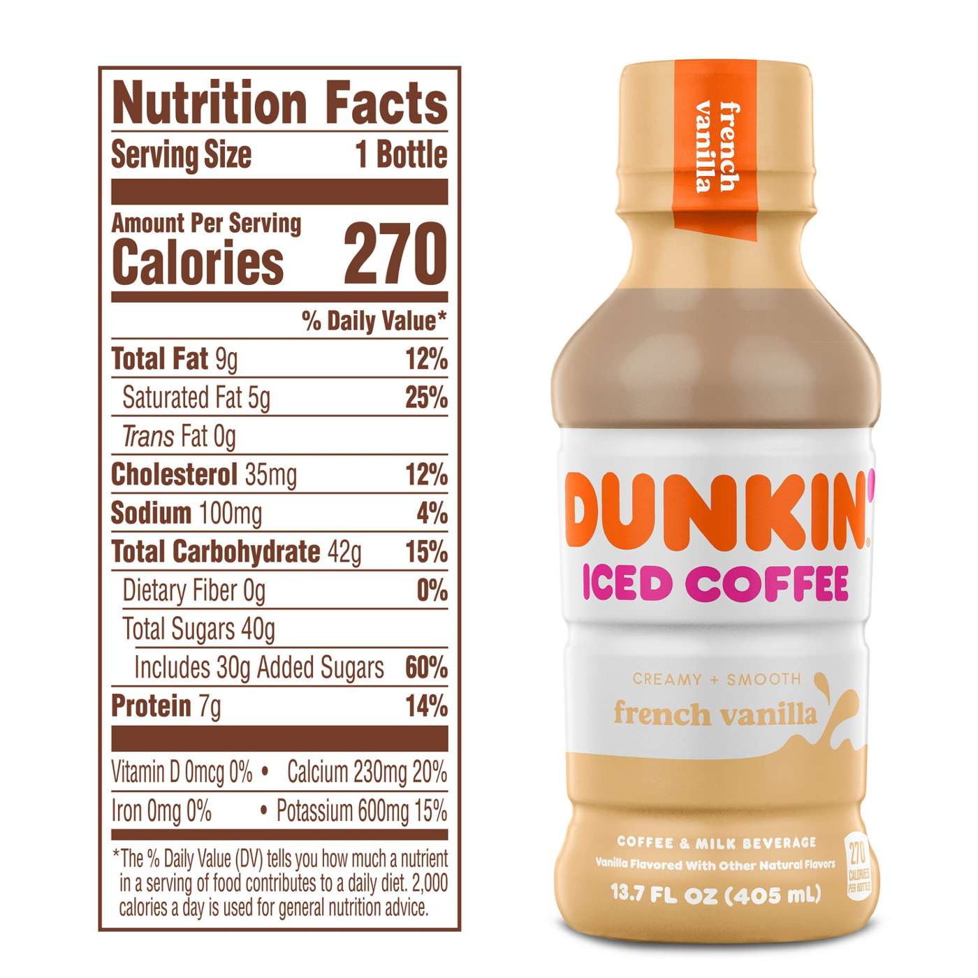 Dunkin' French Vanilla Iced Coffee Bottle; image 6 of 7